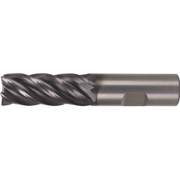 Kennametal - 3/4", 5 Flute, Single End, Solid Carbide, 0.12" Corner Radius End Mill - 4" OAL, 38° Helix, Right Hand Flute, 1-5/8" LOC, Right Hand Cut - Americas Industrial Supply