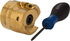 Seco - 2" Cut Diam, 0.295" Max Depth, 3/4" Arbor Hole, 3 Inserts, XPKX12 Insert Style, Indexable Copy Face Mill - R220.97-12 Cutter Style, 30,000 Max RPM, 1.77" High, Through Coolant, Series R220 - Americas Industrial Supply