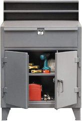 Strong Hold - 1 Drawer Shop Desk - 36 Inch Wide x 28 Inch Deep x 54 Inch High, Dark Gray - Americas Industrial Supply