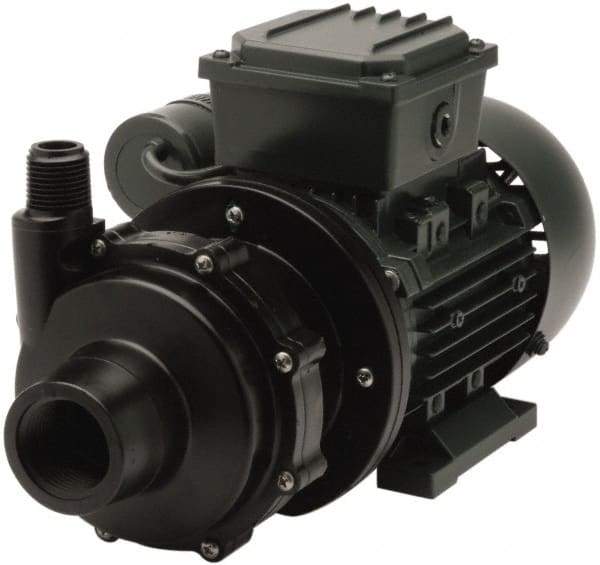 Finish Thompson - Permanent Split Cap Motor, 115 Volt, 1.55 Amp, 1 Phase, 1/8 HP, 3500 RPM, Carbon Filled PVDF Straight Pump - 1 Inch Inlet, 1/2 Inch Outlet, 8.7 Max Head psi, Carbon Filled PVDF Impeller, Ceramic Shaft, FKM Seal - Americas Industrial Supply