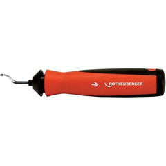 Rothenberger - Bi-Directional Hand Deburring Curved Tool - High Speed Steel Blade, 5" Blade Length, Hole Chamfering - Americas Industrial Supply