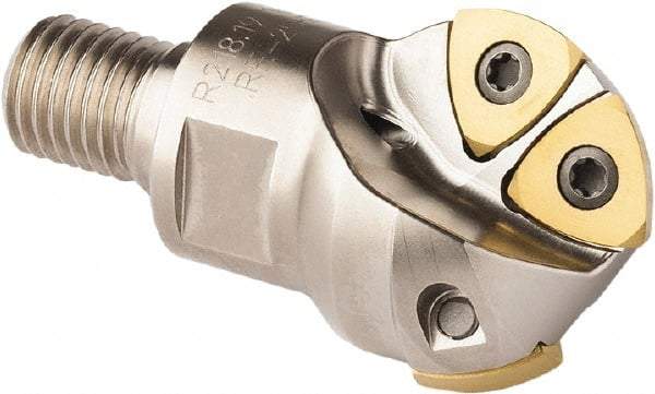 Seco - 32mm Cut Diam, 18.01mm Max Depth of Cut, Indexable Ball Nose End Mill - 40.01mm Head Length, M16 Modular Connection, R218.19 Toolholder, 218.19 160 Insert - Americas Industrial Supply