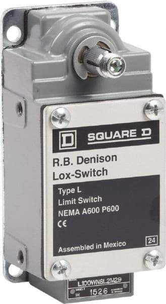 Square D - DPST, 2NO, 600 Volt Screw Terminal, Rotary Spring Return Actuator, General Purpose Limit Switch - 1, 2, 4, 12, 13 NEMA Rating, IP67 IPR Rating - Americas Industrial Supply