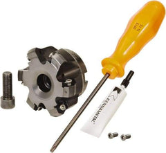 Kennametal - 2" Cut Diam, 3/4" Arbor Hole, 4.3mm Max Depth of Cut, 30° Indexable Chamfer & Angle Face Mill - 6 Inserts, HNGJ 0604... Insert, Series Dodeka - Americas Industrial Supply