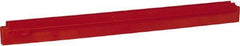 Vikan - 20" Rubber Blade Squeegee Refill - Double Edge, Red, Plastic Holder - Americas Industrial Supply