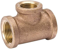 Value Collection - Class 125, 1 x 3/4" Internal Pipe, Red Brass Tee - MPT - Americas Industrial Supply