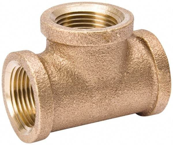 Value Collection - Class 125, 3/8" Internal Pipe, Red Brass Tee - MPT - Americas Industrial Supply