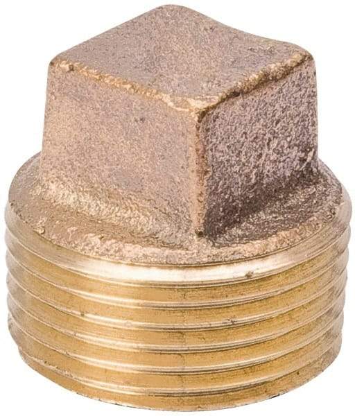 Value Collection - Class 125, 1" Internal Pipe, Red Brass Plug - MPT - Americas Industrial Supply