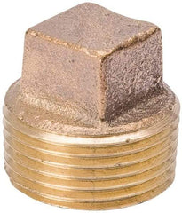 Value Collection - Class 125, 1" Internal Pipe, Red Brass Plug - MPT - Americas Industrial Supply