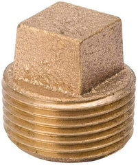 Value Collection - Class 125, 1/2" Internal Pipe, Red Brass Plug - MPT - Americas Industrial Supply