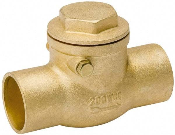 Value Collection - 3/4" Brass Check Valve - Check Swing, C x C, 200 WOG - Americas Industrial Supply