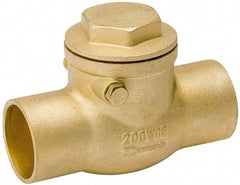 Value Collection - 3/4" Brass Check Valve - Check Swing, C x C, 200 WOG - Americas Industrial Supply