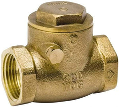 Value Collection - 1-1/4" Brass Check Valve - Check Swing, IPS, 200 WOG - Americas Industrial Supply