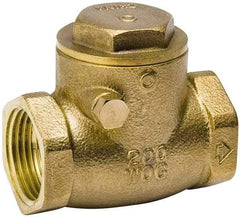 Value Collection - 3/4" Brass Check Valve - Check Swing, IPS, 200 WOG - Americas Industrial Supply