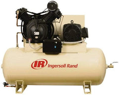 Ingersoll-Rand - 15 hp, 120 Gal Stationary Electric Horizontal Screw Air Compressor - Three Phase, 175 Max psi, 50 CFM, 230 Volt - Americas Industrial Supply