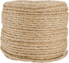 Value Collection - 500' Max Length Sisal Twisted Rope - 1/4" Diam, 48 Lb Capacity - Americas Industrial Supply