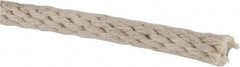 Made in USA - 1,000' Max Length Cotton Solid Braid Rope - 1/4" Diam, 124 Lb Capacity - Americas Industrial Supply