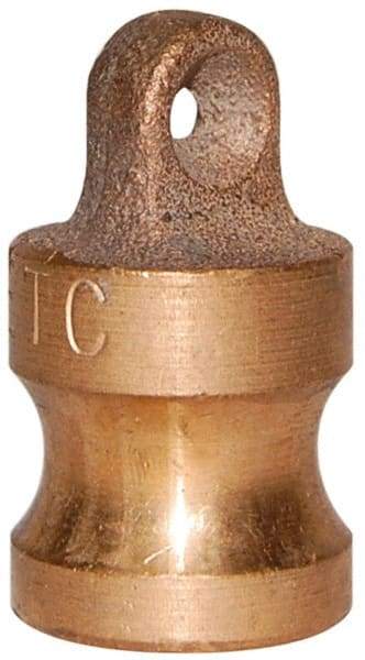 EVER-TITE Coupling Products - 4" Brass Cam & Groove Suction & Discharge Hose Dust Plug For Use with Couplers - Part DP, 100 Max psi - Americas Industrial Supply