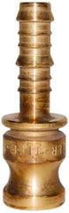 EVER-TITE Coupling Products - 4" Brass Cam & Groove Suction & Discharge Hose Male Adapter Hose Shank - Part E, 100 Max psi - Americas Industrial Supply
