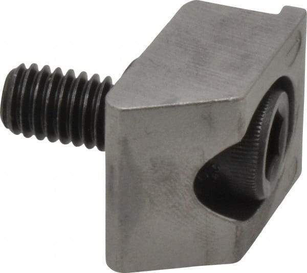 Mitee-Bite - 3/8-16 Screw Thread, 1" Wide x 1/4" High, Serrated Steel Machinable Style Screw Mount Toe Clamp - 6,000 Lb Holding Force, 30 Lb Ft Torque, 0.71" Long Extension, 0.05" Throw, 4 Clamps in Package - Americas Industrial Supply