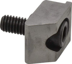 Mitee-Bite - 3/8-16 Screw Thread, 1" Wide x 1/4" High, Serrated Steel Machinable Style Screw Mount Toe Clamp - 6,000 Lb Holding Force, 30 Lb Ft Torque, 0.71" Long Extension, 0.05" Throw, 4 Clamps in Package - Americas Industrial Supply