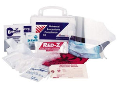 Medique - 13 Piece, Body Fluid Clean-Up First Aid Kit - 6-1/4" Wide x 3" Deep x 6" High, Cardboard - Americas Industrial Supply