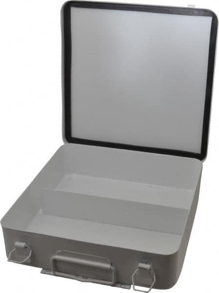 Medique - 9-1/2 Inch Wide x 2-1/2 Inch Deep x 9-1/2 Inch High, Fixed Empty Unitized Kit - Metal, Horizontal, 1 Shelf, White - Americas Industrial Supply