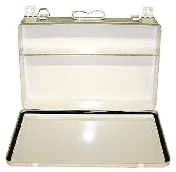 Medique - 14 Inch Wide x 3 Inch Deep x 9-1/2 Inch High, Fixed Multipurpose, Empty Auto and Travel Kit - Metal, 1 Shelf, White - Americas Industrial Supply