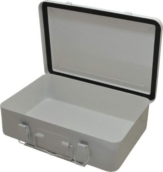 Medique - 9-1/2 Inch Wide x 2-3/4 Inch Deep x 6-3/4 Inch High, Multipurpose, Empty Auto and Travel Kit - Metal, White - Americas Industrial Supply