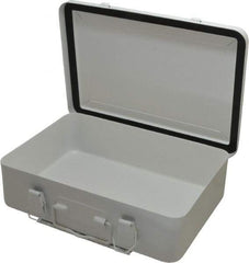 Medique - 9-1/2 Inch Wide x 2-3/4 Inch Deep x 6-3/4 Inch High, Multipurpose, Empty Auto and Travel Kit - Metal, White - Americas Industrial Supply