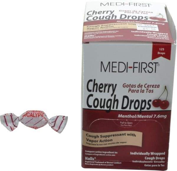 Medique - Cherry Flavor Medi-First Cough Drops Lozenges - Sore Throat Relief - Americas Industrial Supply