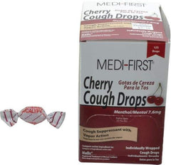 Medique - Cherry Flavor Medi-First Cough Drops Lozenges - Sore Throat Relief - Americas Industrial Supply