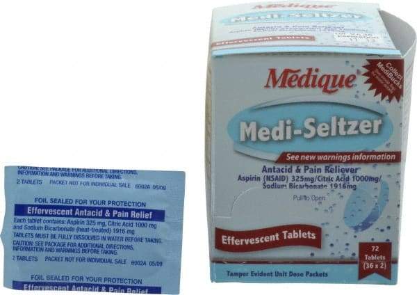 Medique - Medi-Seltzer Tablets - Antacids & Stomach Relief - Americas Industrial Supply