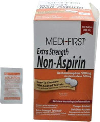 Medique - Medi-First Extra-Strength Non-Aspirin Tablets - Headache & Pain Relief - Americas Industrial Supply