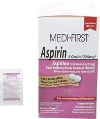 Medique - Medi-First Aspirin Tablets - Headache & Pain Relief - Americas Industrial Supply