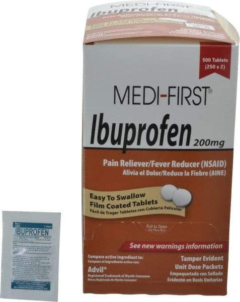 Medique - Medi-First Ibuprofen Tablets - Headache & Pain Relief - Americas Industrial Supply