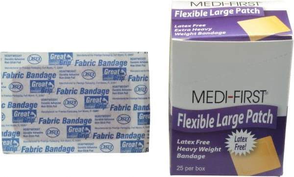 Medique - 3" Long x 2" Wide, General Purpose Pad - Woven Fabric Bandage, Latex Free - Americas Industrial Supply
