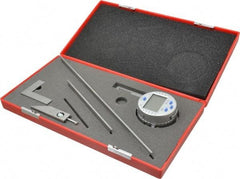 SPI - (1) 360, (2) 180 and (4) 90° Measuring Range, Digital Protractor - 30.00 Resolution per sec, Accuracy Up to 5 per min, 1.5V Battery Included - Americas Industrial Supply