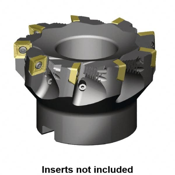 Kennametal - 2" Cut Diam, 3" Arbor Hole, 11mm Max Depth of Cut, 88.5° Indexable Chamfer & Angle Face Mill - 4 Inserts, SD_T43_PD_N__Z Insert, Right Hand Cut, 4 Flutes, Through Coolant, Series KSSZR - Americas Industrial Supply