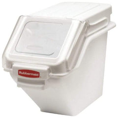 Rubbermaid - Rectangular, White Polyethylene Food Bin - 23-1/2" High x 11-1/2" Wide x 16.9" Long - Americas Industrial Supply