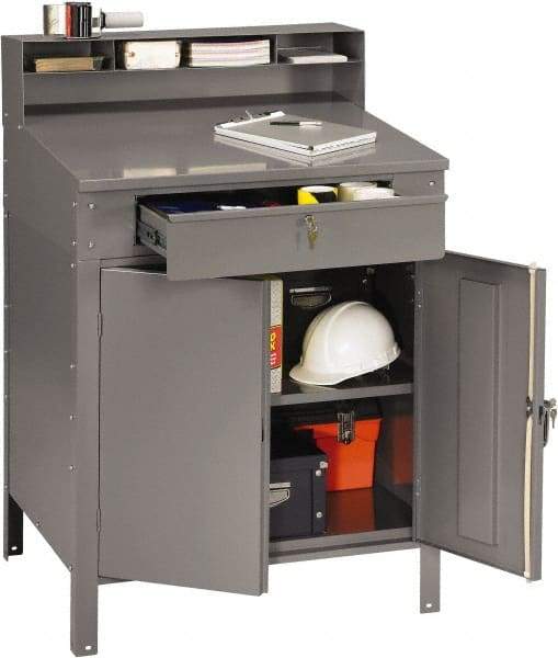 Tennsco - Stationary Shop Desks Type: Foreman's Desk Width (Inch): 34-1/2 - Americas Industrial Supply