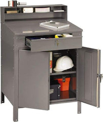 Tennsco - Stationary Shop Desks Type: Foreman's Desk Width (Inch): 34-1/2 - Americas Industrial Supply