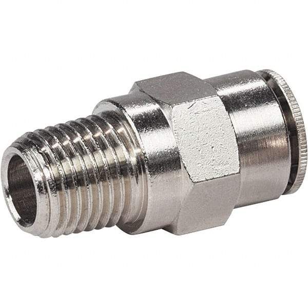 Dynabrade - Male NPT Pneumatic Hose Press-On Swivel Fitting - 3/8" Hose ID - Americas Industrial Supply