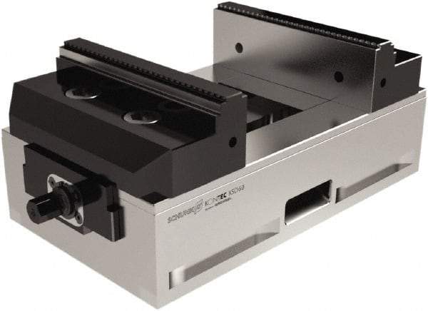 Schunk - 160mm Jaw Width, 280mm Max Jaw Opening, 50mm Throat Depth, Manual Precision Self Centering Vise - Americas Industrial Supply