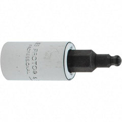 Proto - 1/4" Drive, 1/8" Hex Bit Socket - 1-1/2" OAL, 1.047" Bit Length, Ball End - Americas Industrial Supply