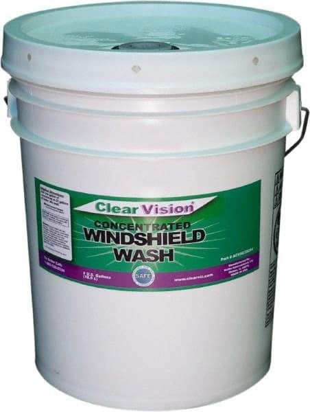 Clear Vision - Water-Based Solution Windshield Washer Fluid - 5 Gal Pail - Americas Industrial Supply