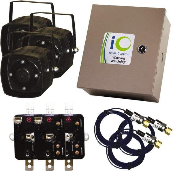 iO HVAC Controls - 1 or 3 Phase, 24 VAC, 0-2A Amp, 2 Max Fuse A, Air Conditioner Theft Alarm - 11" Wide x 11" Deep x 11" High, For Use with Condensing Unit - Americas Industrial Supply