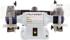 Palmgren - 6" Wheel Diam x 3/4" Wheel Width, 1/3 hp Grinder - 1/2" Arbor Hole Diam, 1 Phase, 3,450 Max RPM, 115/230 Volts - Americas Industrial Supply