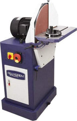 Palmgren - 20" Diam, 1,750 RPM, Three Phase Disc Sanding Machines - 22-11/16" Long Table x 8-1/2" Table Width, 27-3/4" Overall Length x 46-7/16" Overall Height - Americas Industrial Supply