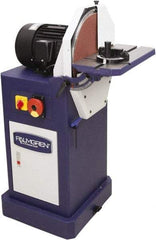 Palmgren - 16" Diam, 1,750 RPM, Single Phase Disc Sanding Machines - 18-9/16" Long Table x 8-1/2" Table Width, 27-27/32" Overall Length x 44-7/16" Overall Height - Americas Industrial Supply